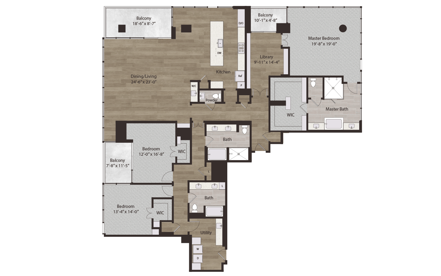 Floor plan layout diagram for P9